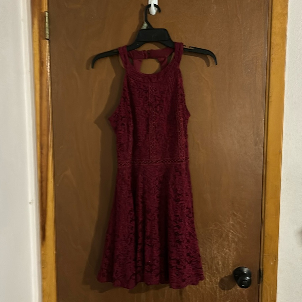 Red lacey dress